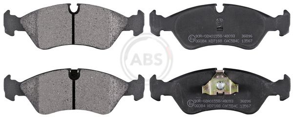 Комплект тормозных колодок, дисковый тормоз ABS 36896