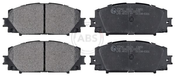 Комплект тормозных колодок, дисковый тормоз ABS 37542