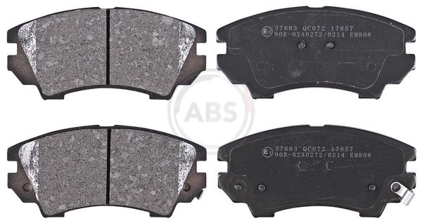 Комплект тормозных колодок, дисковый тормоз ABS 37683