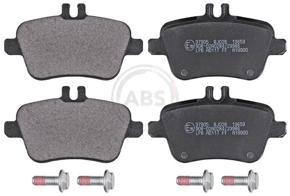 Комплект тормозных колодок, дисковый тормоз ABS 37905
