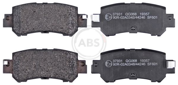 Комплект тормозных колодок, дисковый тормоз ABS 37931