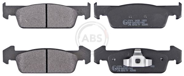 Комплект тормозных колодок, дисковый тормоз ABS 37974