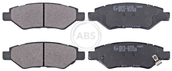 Комплект тормозных колодок, дисковый тормоз ABS 38428