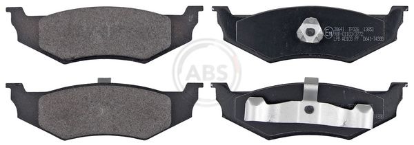 Комплект тормозных колодок, дисковый тормоз ABS 38641