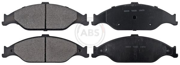 Комплект тормозных колодок, дисковый тормоз ABS 38804