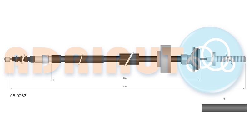 Тросик, cтояночный тормоз ADRIAUTO 050263
