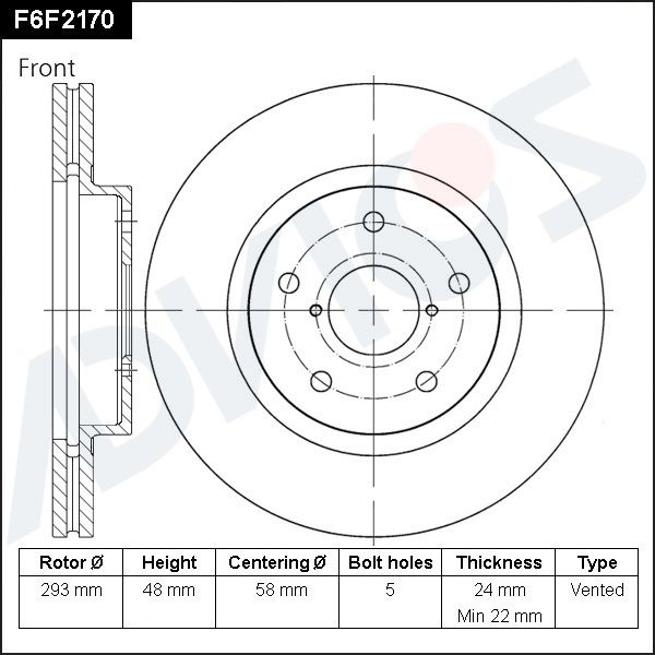 Тормозной диск ADVICS F6F2170