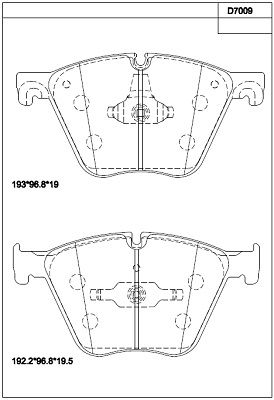 Комплект тормозных колодок, дисковый тормоз ASIMCO KD7009