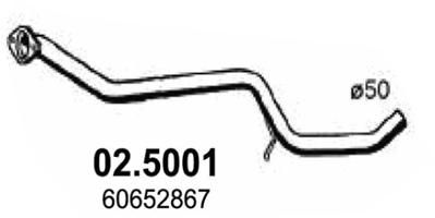 Труба выхлопного газа ASSO 025001
