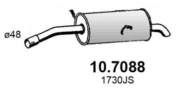 Глушитель выхлопных газов конечный ASSO 107088