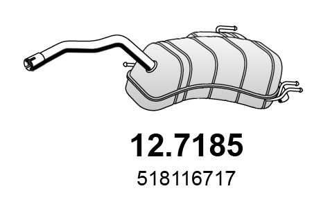 Глушитель выхлопных газов конечный ASSO 127185