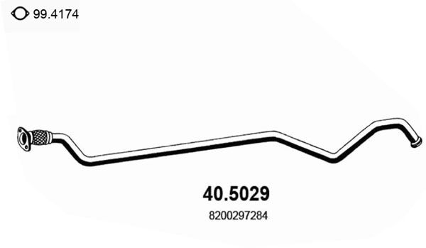 Труба выхлопного газа ASSO 405029