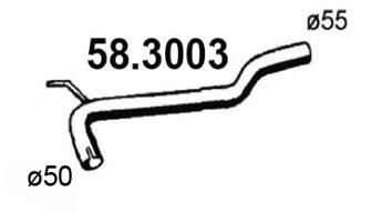 Труба выхлопного газа ASSO 583003