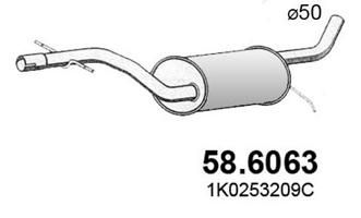Средний глушитель выхлопных газов ASSO 586063