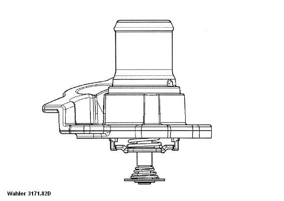 Термостат, охлаждающая жидкость BorgWarner 317182D