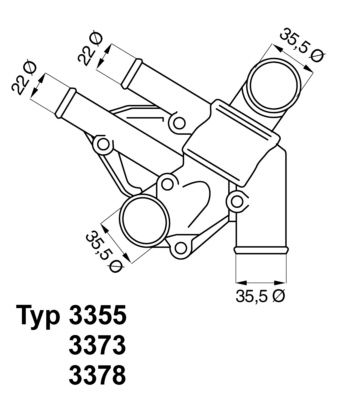 Термостат, охлаждающая жидкость BorgWarner 335580D