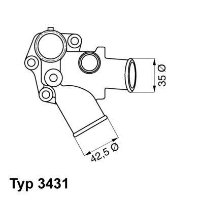 Термостат, охлаждающая жидкость BorgWarner 343180D