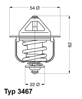 Термостат, охлаждающая жидкость BorgWarner 346785D
