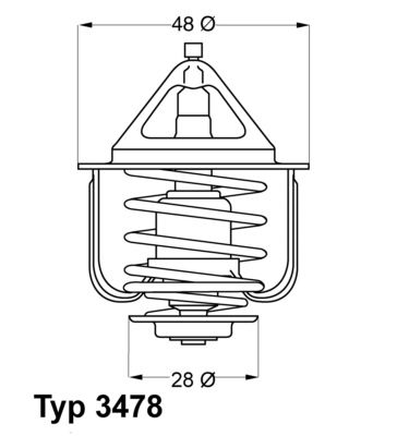 Термостат, охлаждающая жидкость BorgWarner 347882D