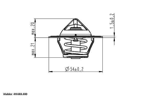 Термостат, охлаждающая жидкость BorgWarner 41048888D