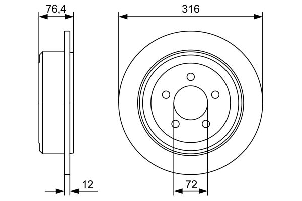 Тормозной диск BOSCH 0986479W22