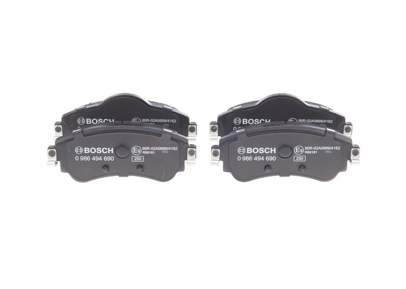 Комплект тормозных колодок, дисковый тормоз BOSCH 0986494690