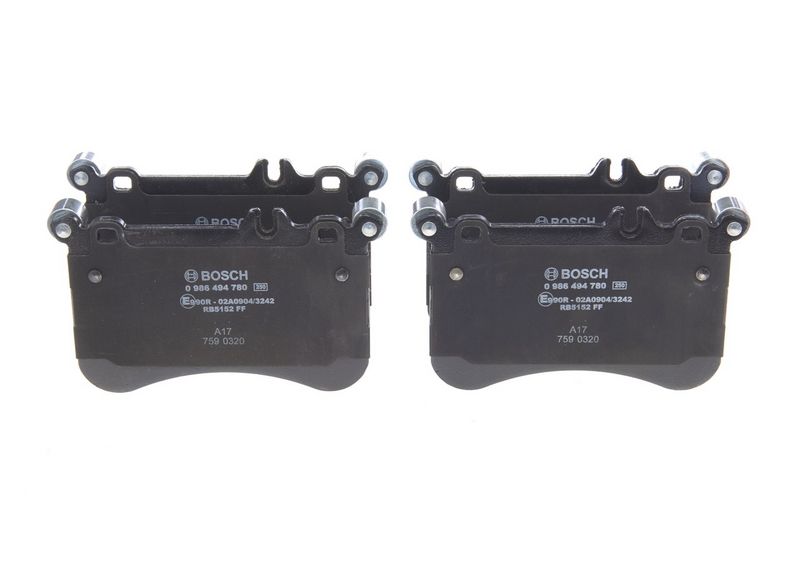 Комплект тормозных колодок, дисковый тормоз BOSCH 0986494780