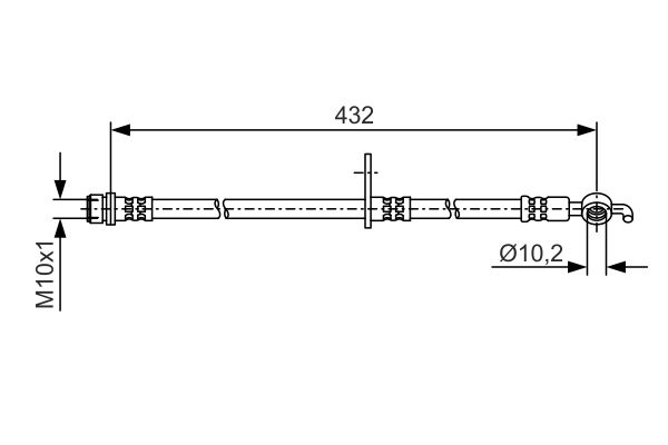 Тормозной шланг BOSCH 1987481A58