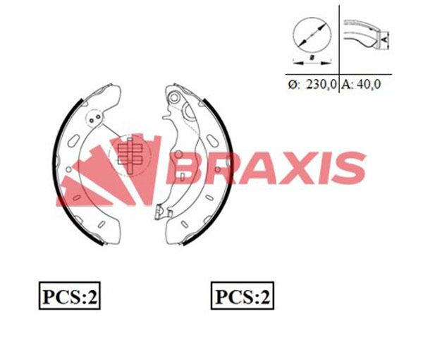 Комплект тормозных колодок BRAXIS AC0089