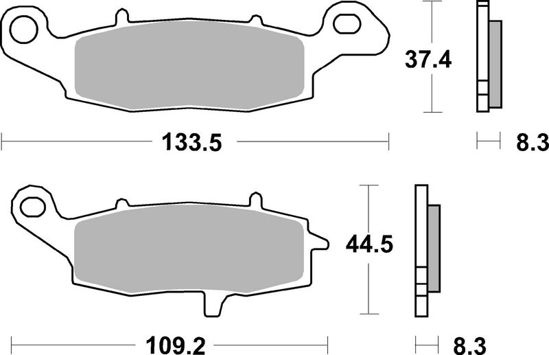 Комплект тормозных колодок, дисковый тормоз BREMBO 07KA1907