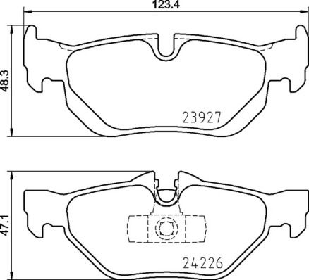 Комплект тормозных колодок, дисковый тормоз BREMBO P06105