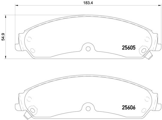 Комплект тормозных колодок, дисковый тормоз BREMBO P23149