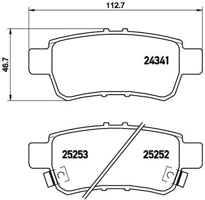 Комплект тормозных колодок, дисковый тормоз BREMBO P28062