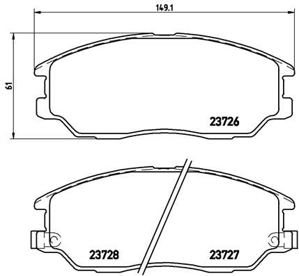 Комплект тормозных колодок, дисковый тормоз BREMBO P30028