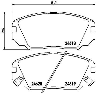 Комплект тормозных колодок, дисковый тормоз BREMBO P30031