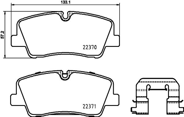 Комплект тормозных колодок, дисковый тормоз BREMBO P30085