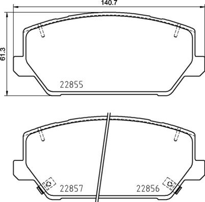 Комплект тормозных колодок, дисковый тормоз BREMBO P30102
