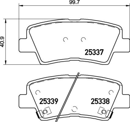 Комплект тормозных колодок, дисковый тормоз BREMBO P30106