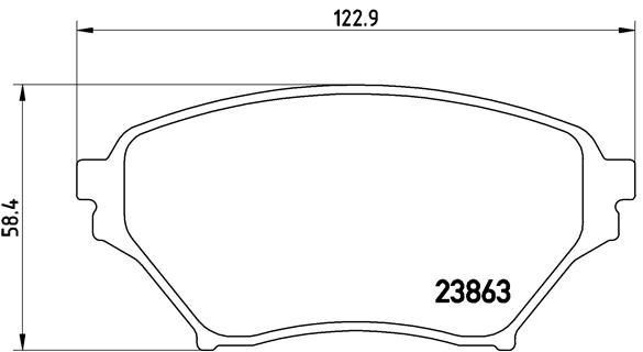 Комплект тормозных колодок, дисковый тормоз BREMBO P49029