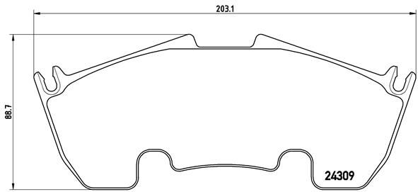 Комплект тормозных колодок, дисковый тормоз BREMBO P50079