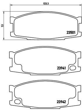 Комплект тормозных колодок, дисковый тормоз BREMBO P54024