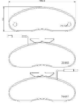 Комплект тормозных колодок, дисковый тормоз BREMBO P56019