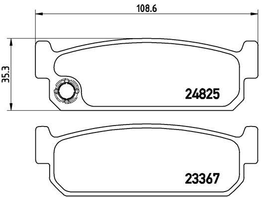 Комплект тормозных колодок, дисковый тормоз BREMBO P56067