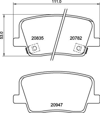 Комплект тормозных колодок, дисковый тормоз BREMBO P77003