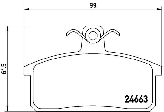 Комплект тормозных колодок, дисковый тормоз BREMBO P79007