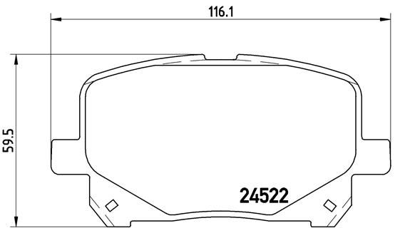 Комплект тормозных колодок, дисковый тормоз BREMBO P83100