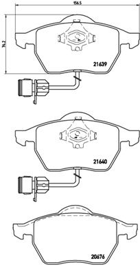 Комплект тормозных колодок, дисковый тормоз BREMBO P85040