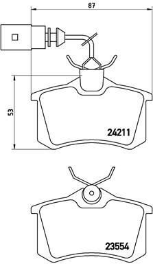 Комплект тормозных колодок, дисковый тормоз BREMBO P85101