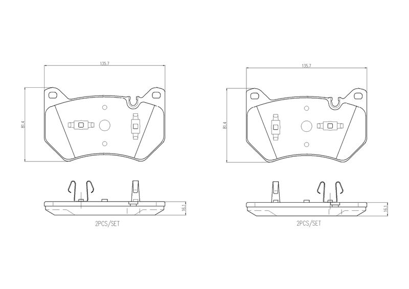 Комплект тормозных колодок, дисковый тормоз BREMBO P85181