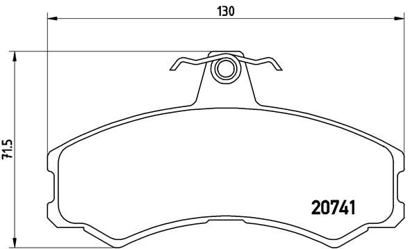 Комплект тормозных колодок, дисковый тормоз BREMBO PA6024
